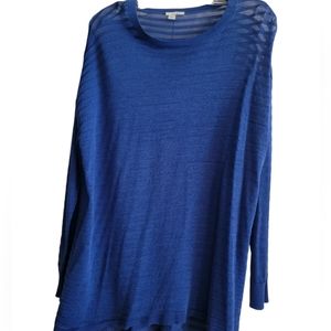 Like new lightweight Halogen royal blue sheer top.